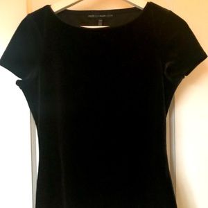 Velvet, capped sleeve top.